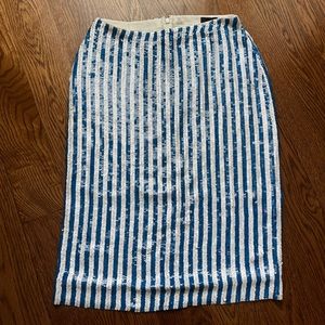 J.Crew Collection Striped Sequin Skirt, Size 2